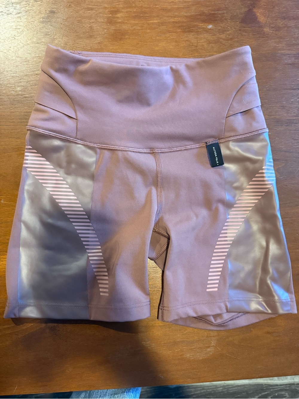Athleta x Allyson Felix Legend Shortie biker shorts rose pink